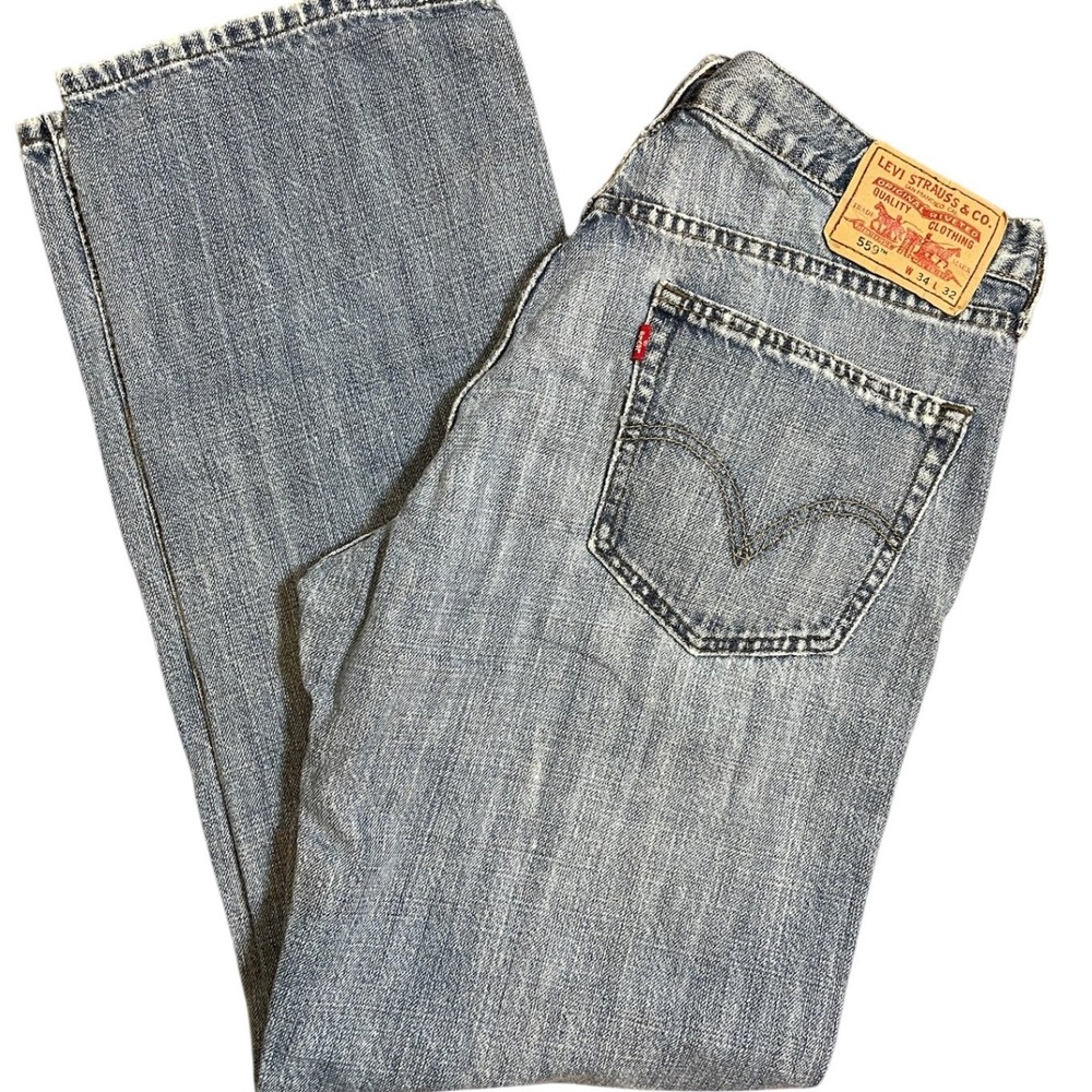 Levi's 559 Relaxed Straight Jeans 34x32 Light Cotton Vintage Dad Skater Baggy